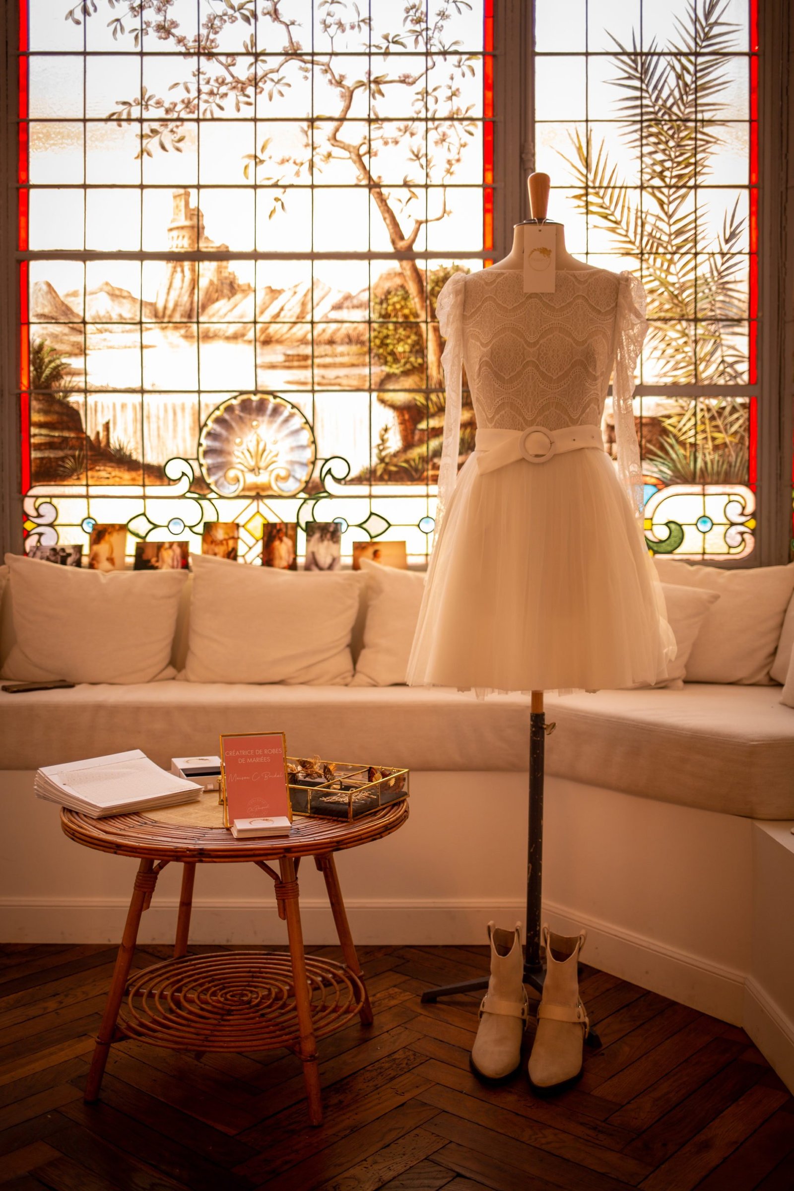 Atelier Chamaison agence évènementiel décoration location mariage Toulouse table rotin ronde